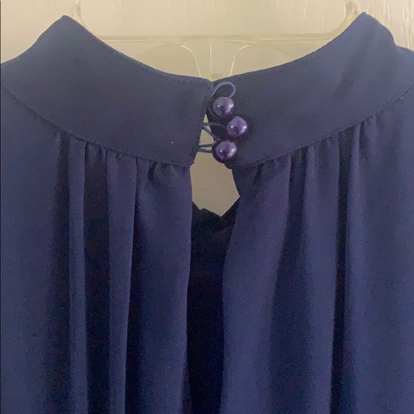 Knee-length navy blue party dress - Picture 5 of 6